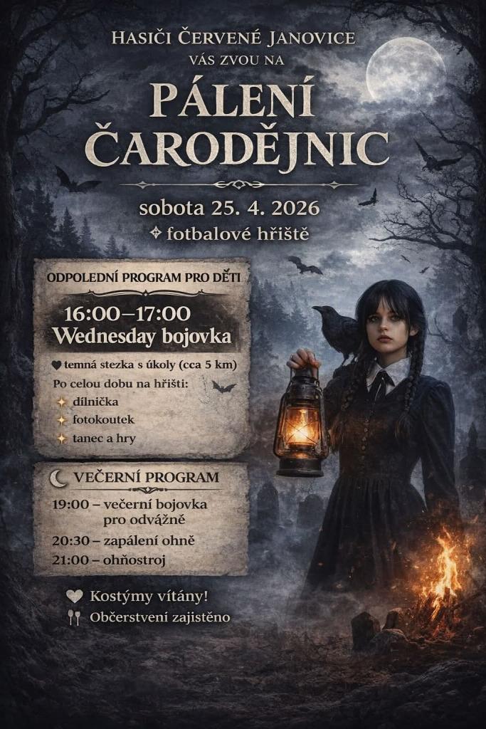 Pálení čarodějnic Červené Janovice